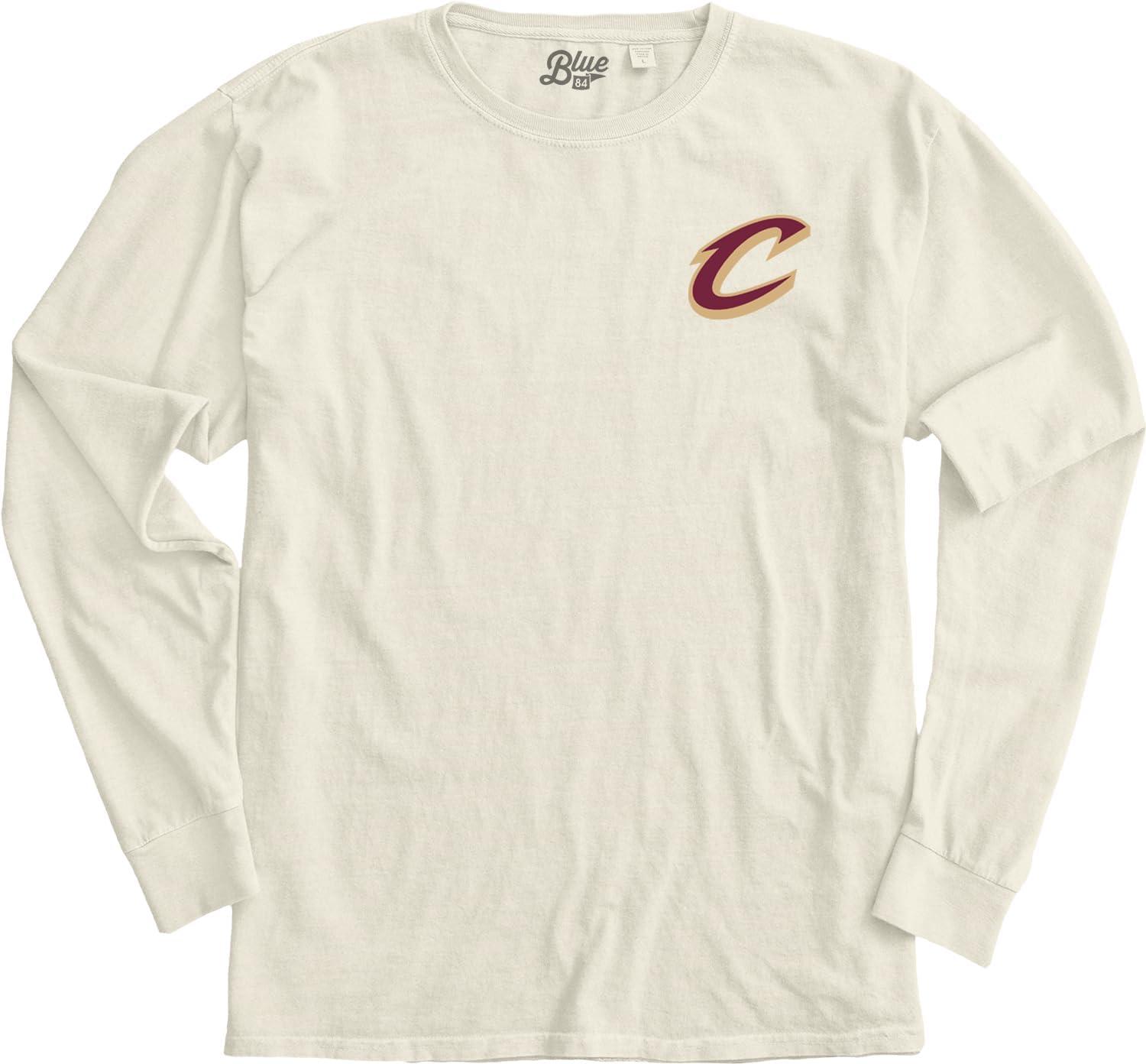 imageBlue 84 NBA UnisexAdult NBA Officially Licensed Long Sleeve TShirt Ringspun FrontBack IvoryIvory