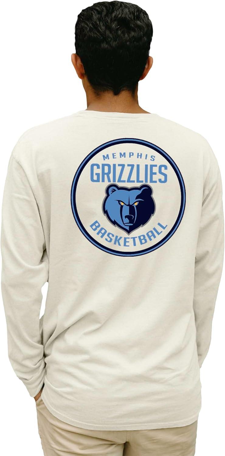 imageBlue 84 NBA UnisexAdult NBA Officially Licensed Long Sleeve TShirt Ringspun FrontBack IvoryIvory
