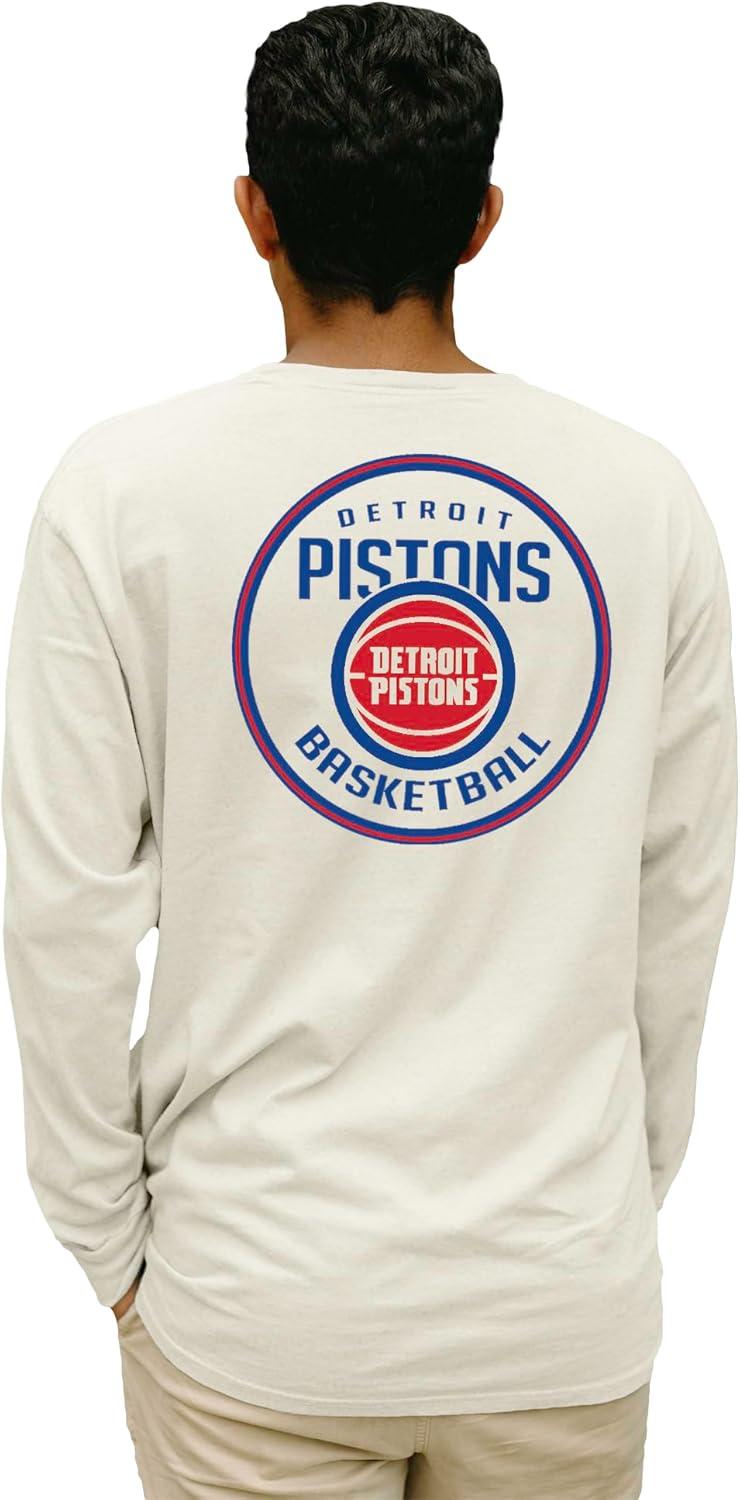 imageBlue 84 NBA UnisexAdult NBA Officially Licensed Long Sleeve TShirt Ringspun FrontBack IvoryIvory