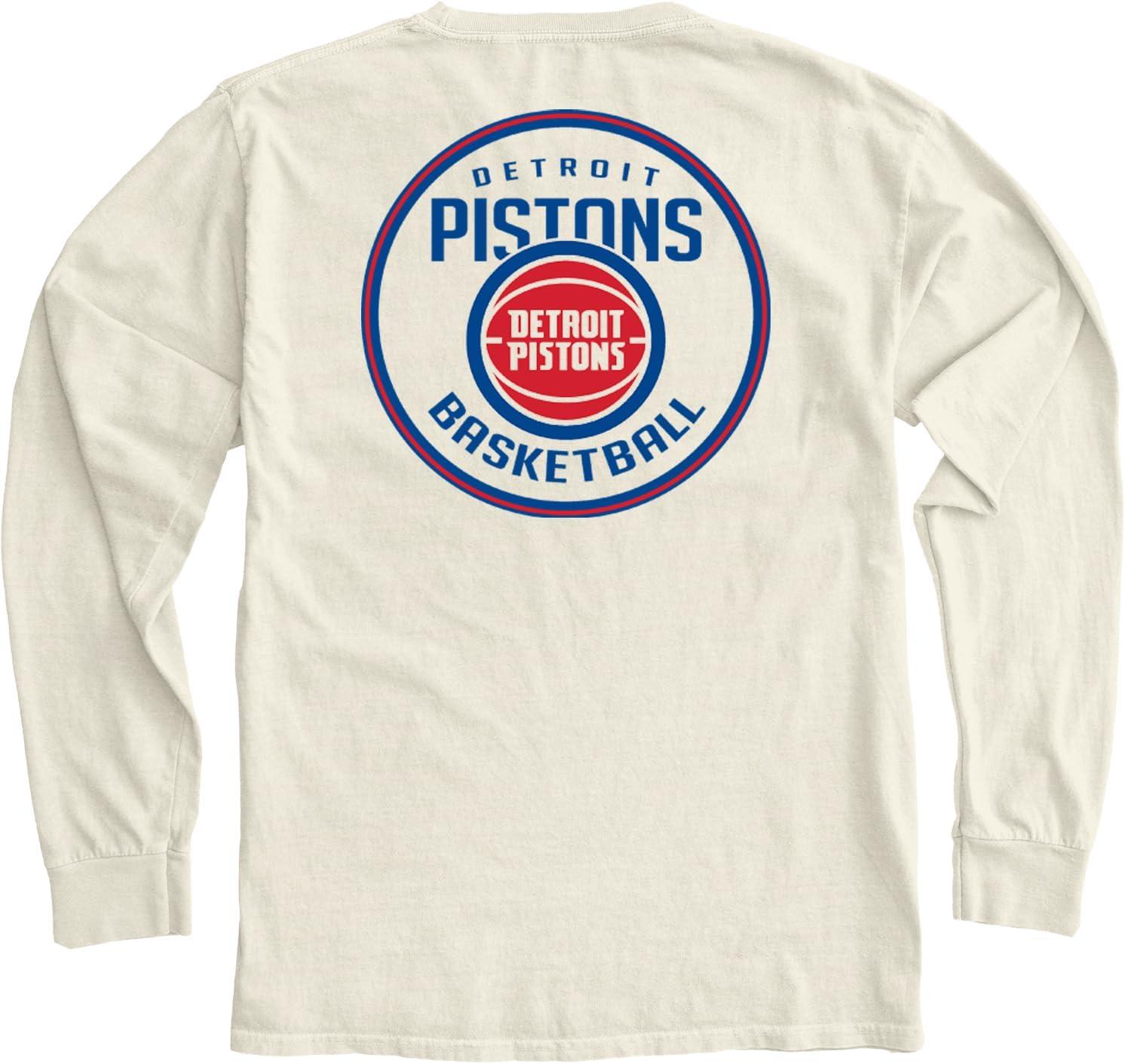 imageBlue 84 NBA UnisexAdult NBA Officially Licensed Long Sleeve TShirt Ringspun FrontBack IvoryIvory