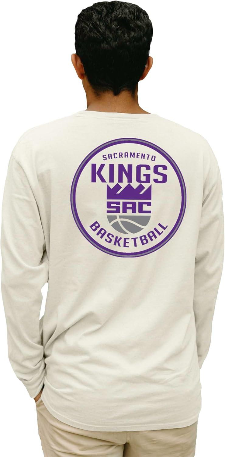 imageBlue 84 NBA UnisexAdult NBA Officially Licensed Long Sleeve TShirt Ringspun FrontBack IvoryIvory