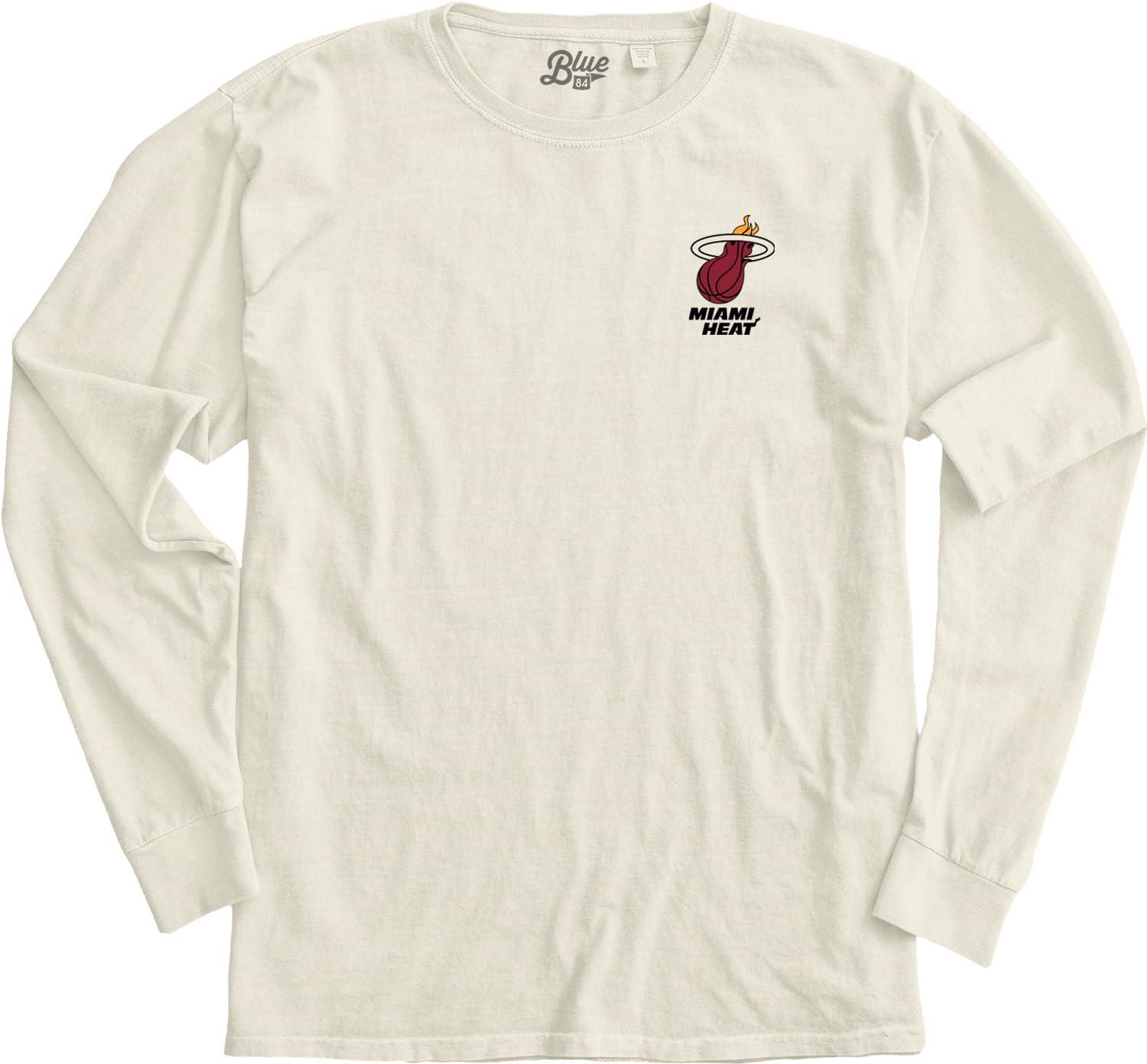 imageBlue 84 NBA UnisexAdult NBA Officially Licensed Long Sleeve TShirt Ringspun FrontBack IvoryIvory