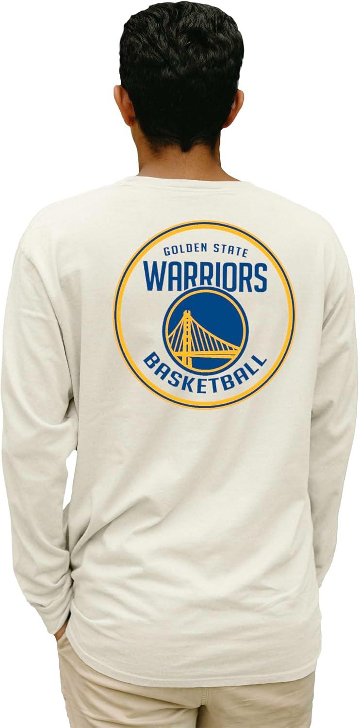 imageBlue 84 NBA UnisexAdult NBA Officially Licensed Long Sleeve TShirt Ringspun FrontBack IvoryIvory