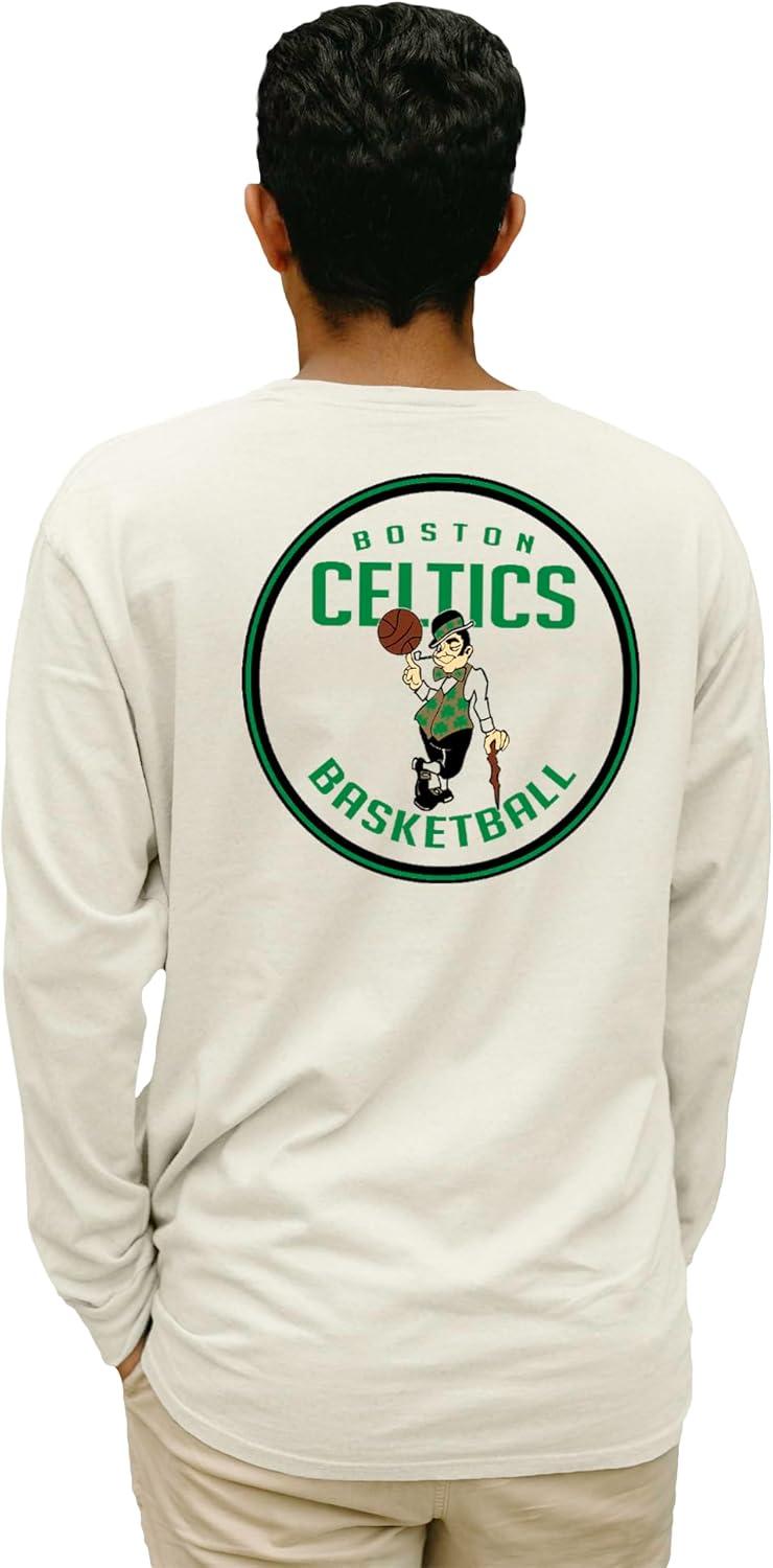imageBlue 84 NBA UnisexAdult NBA Officially Licensed Long Sleeve TShirt Ringspun FrontBack IvoryIvory