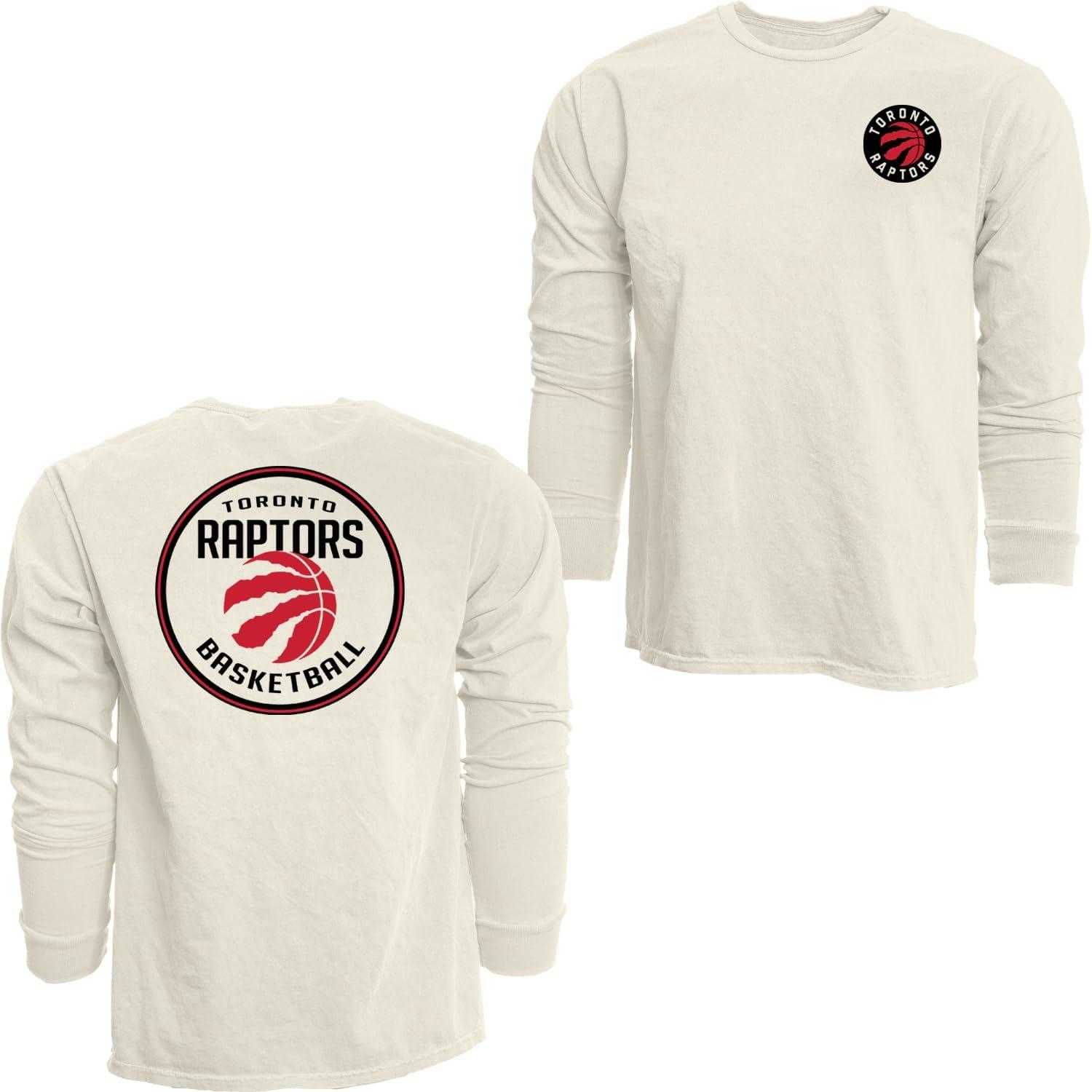 imageBlue 84 NBA UnisexAdult NBA Officially Licensed Long Sleeve TShirt Ringspun FrontBack IvoryIvory