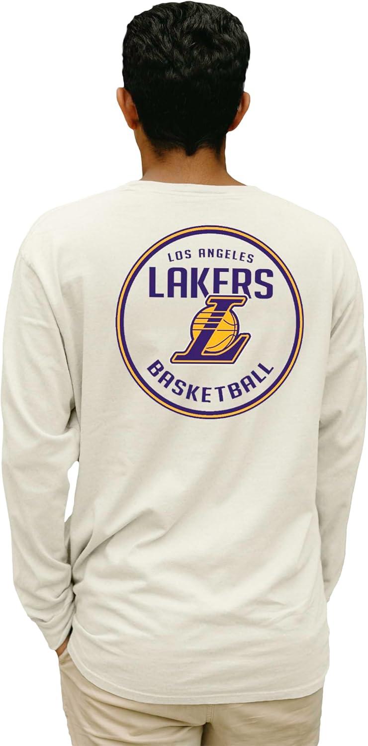 imageBlue 84 NBA UnisexAdult NBA Officially Licensed Long Sleeve TShirt Ringspun FrontBack IvoryIvory