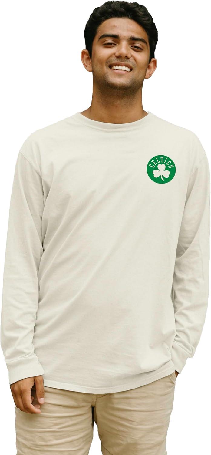 imageBlue 84 NBA UnisexAdult NBA Officially Licensed Long Sleeve TShirt Ringspun FrontBack IvoryIvory