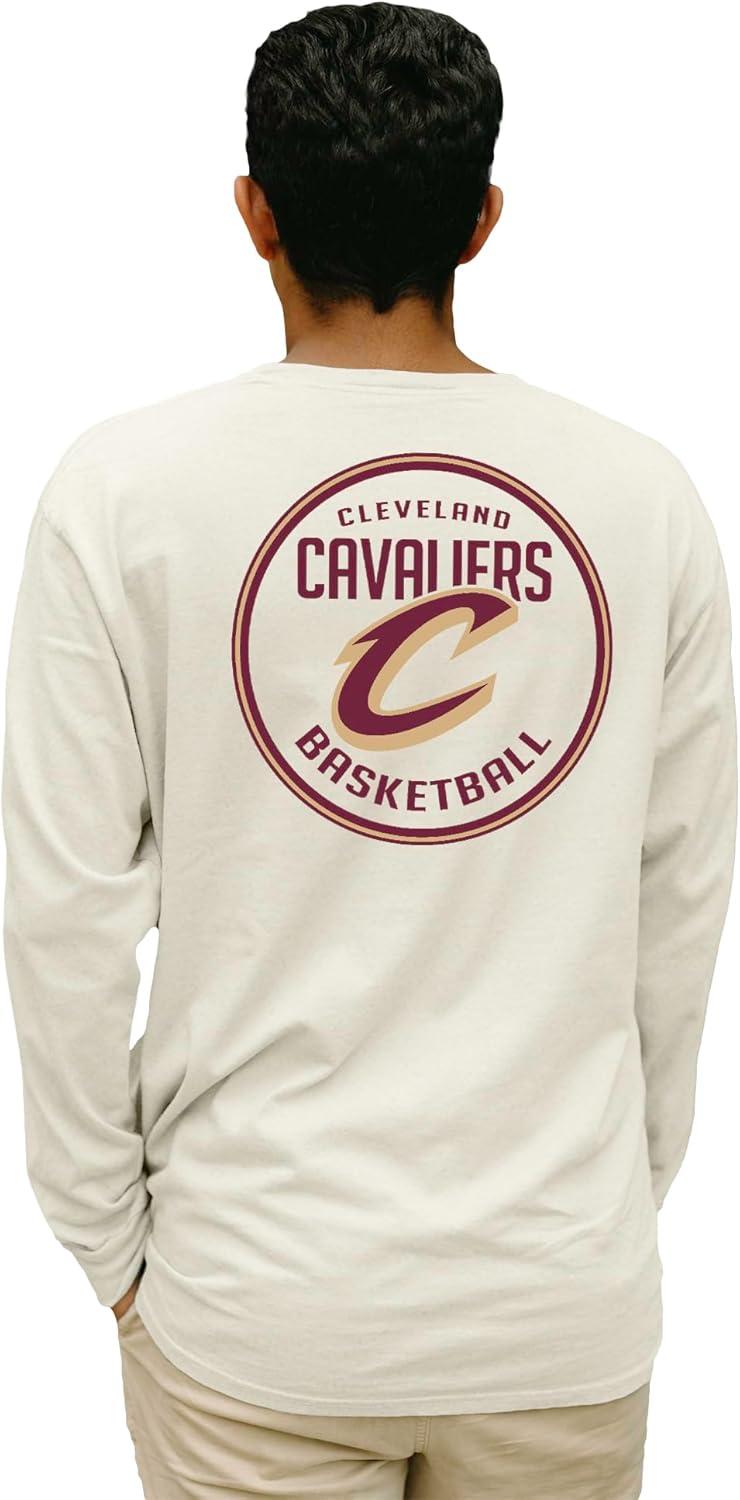 imageBlue 84 NBA UnisexAdult NBA Officially Licensed Long Sleeve TShirt Ringspun FrontBack IvoryIvory
