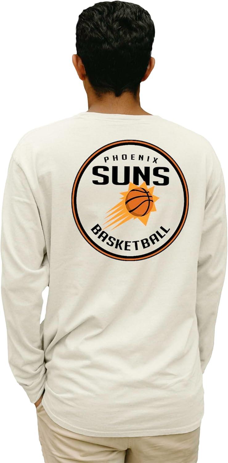 imageBlue 84 NBA UnisexAdult NBA Officially Licensed Long Sleeve TShirt Ringspun FrontBack IvoryIvory