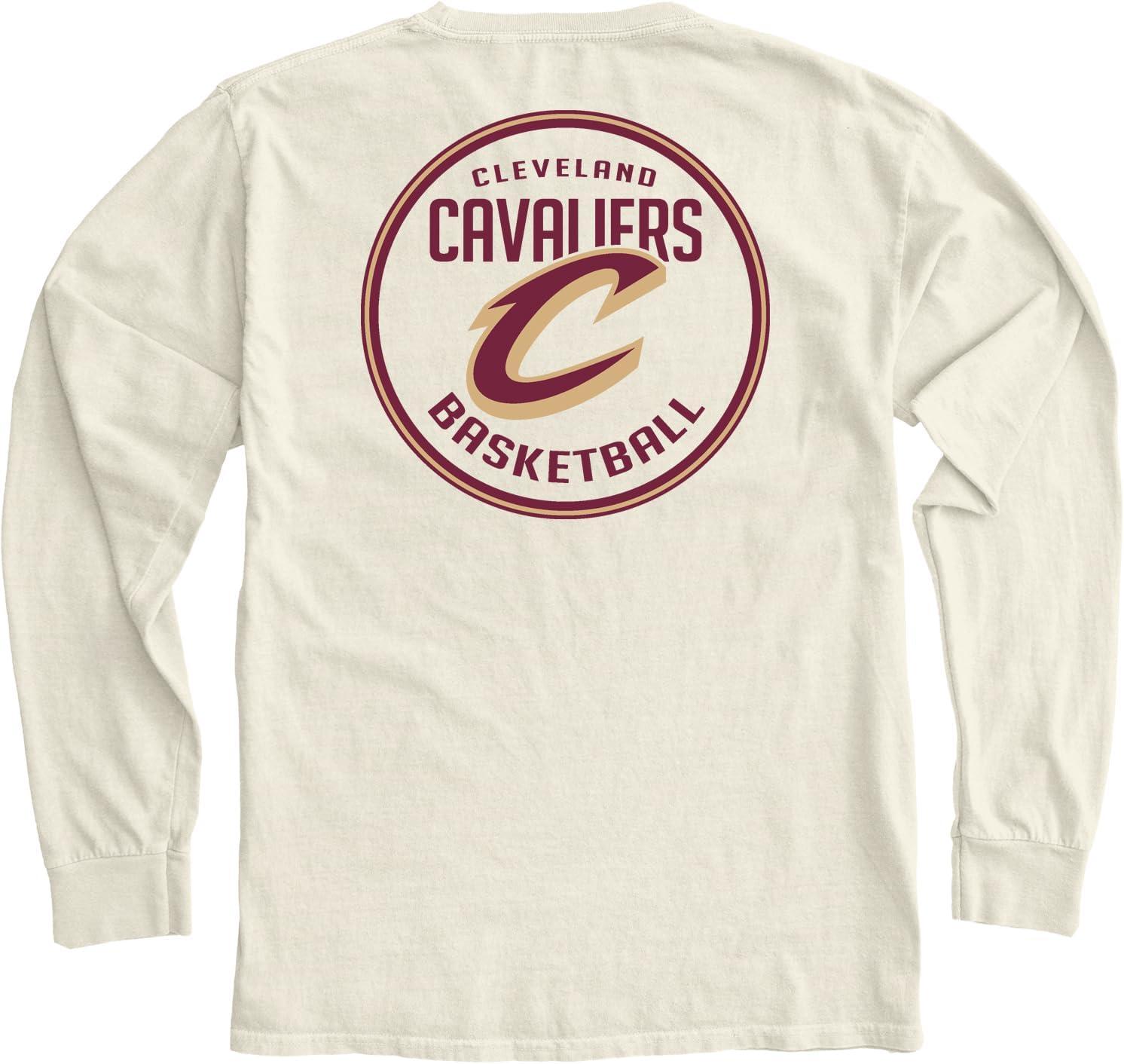 imageBlue 84 NBA UnisexAdult NBA Officially Licensed Long Sleeve TShirt Ringspun FrontBack IvoryIvory