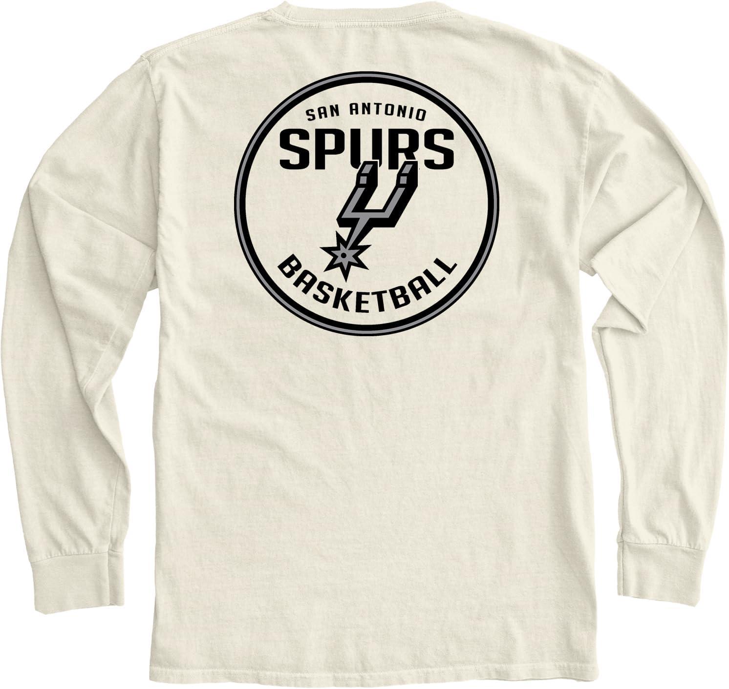 imageBlue 84 NBA UnisexAdult NBA Officially Licensed Long Sleeve TShirt Ringspun FrontBack IvoryIvory