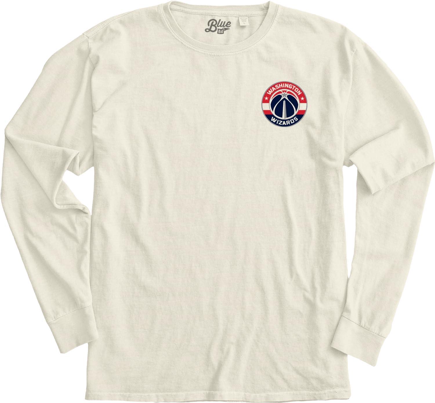 imageBlue 84 NBA UnisexAdult NBA Officially Licensed Long Sleeve TShirt Ringspun FrontBack IvoryIvory