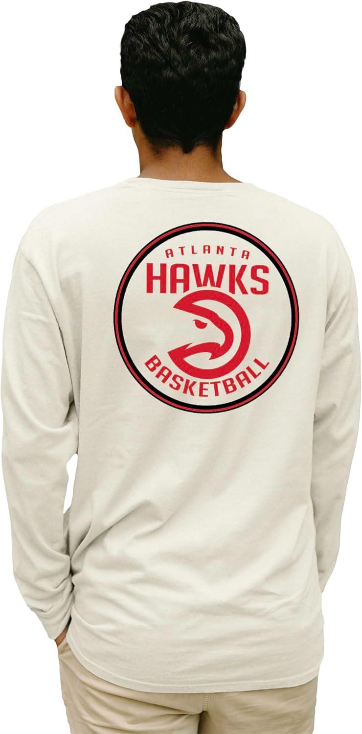 imageBlue 84 NBA UnisexAdult NBA Officially Licensed Long Sleeve TShirt Ringspun FrontBack IvoryIvory