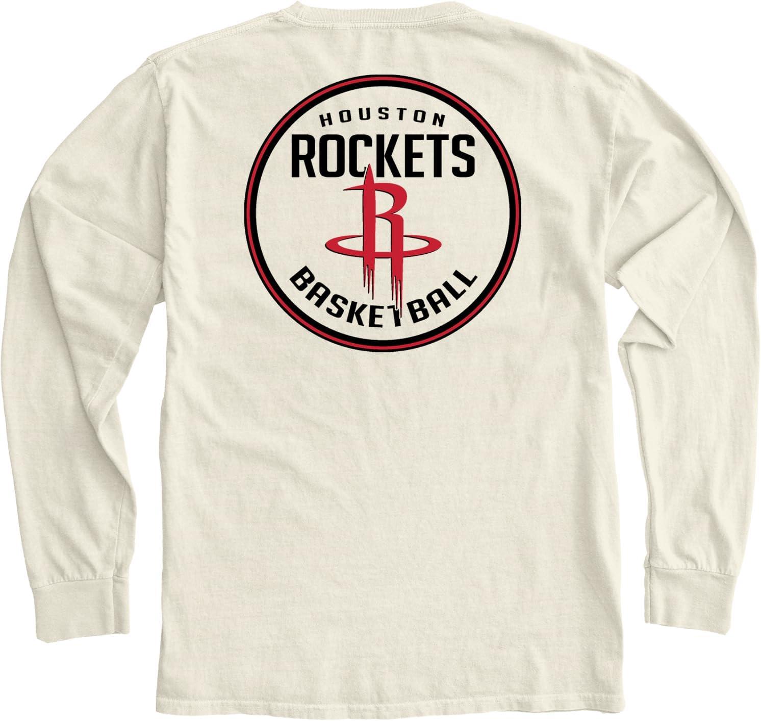 imageBlue 84 NBA UnisexAdult NBA Officially Licensed Long Sleeve TShirt Ringspun FrontBack IvoryIvory