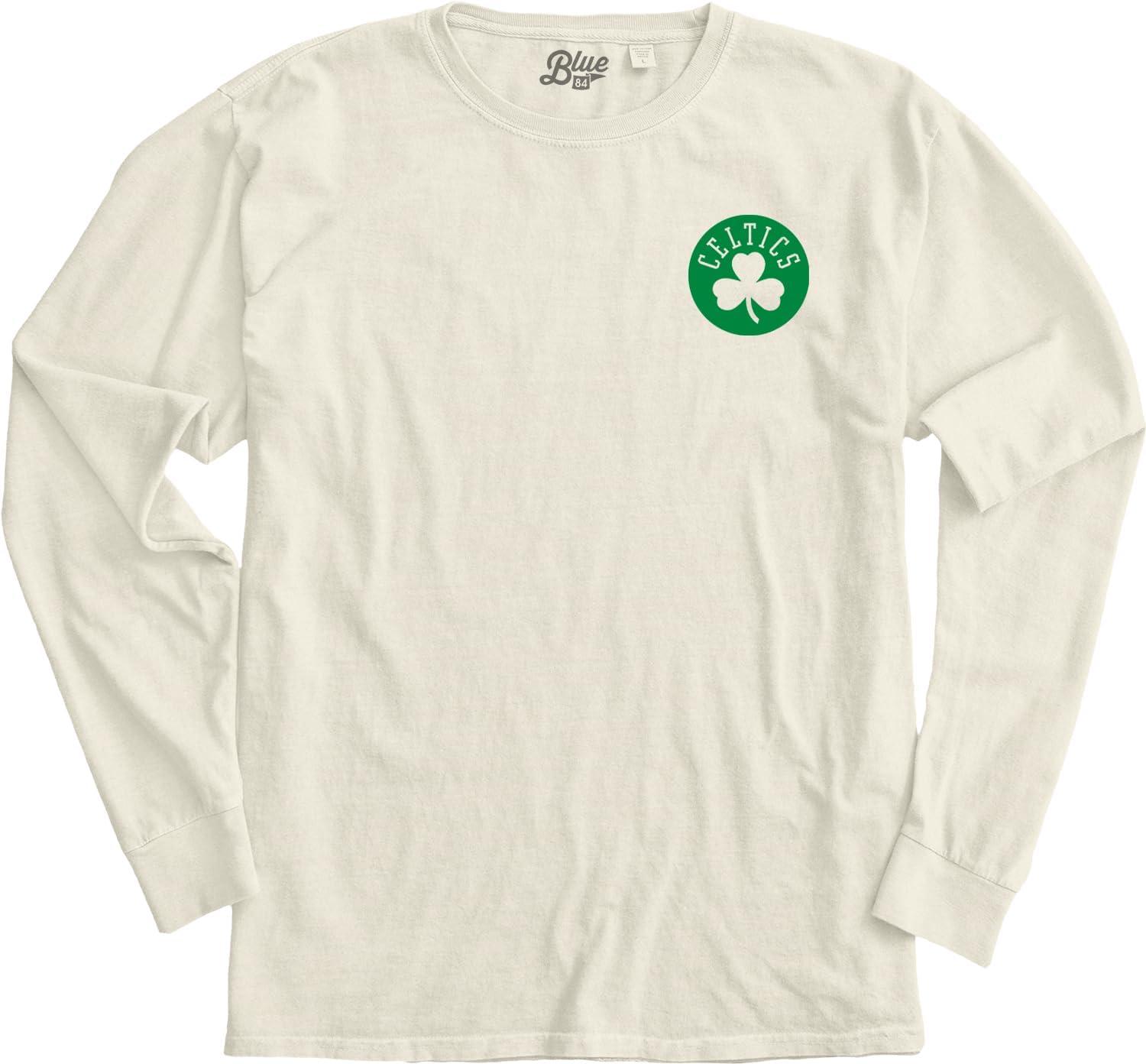imageBlue 84 NBA UnisexAdult NBA Officially Licensed Long Sleeve TShirt Ringspun FrontBack IvoryIvory