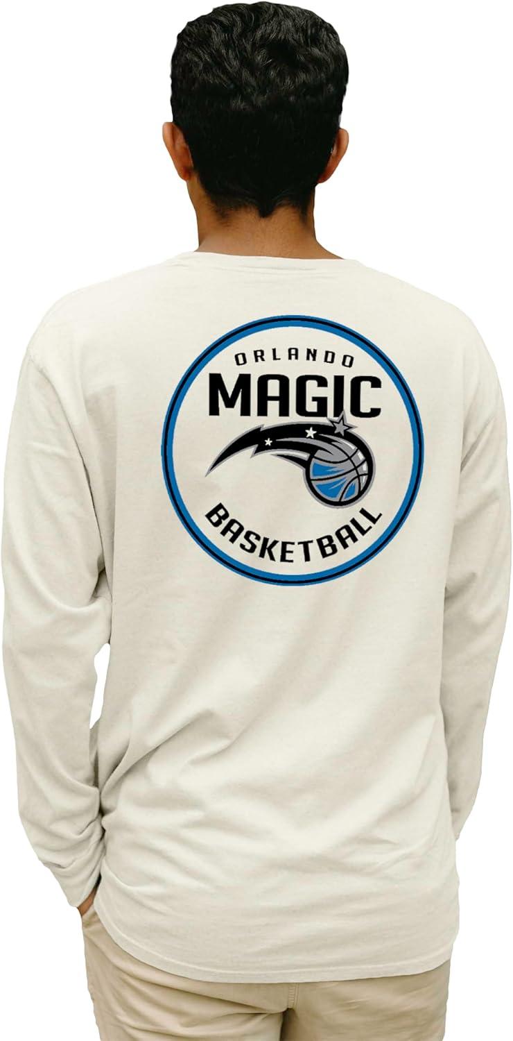 imageBlue 84 NBA UnisexAdult NBA Officially Licensed Long Sleeve TShirt Ringspun FrontBack IvoryIvory