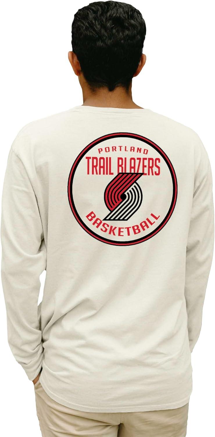 imageBlue 84 NBA UnisexAdult NBA Officially Licensed Long Sleeve TShirt Ringspun FrontBack IvoryIvory