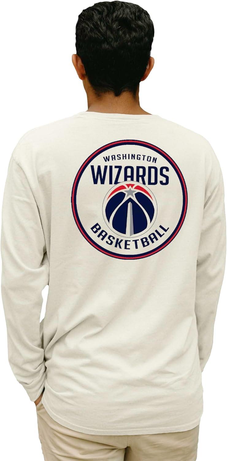 imageBlue 84 NBA UnisexAdult NBA Officially Licensed Long Sleeve TShirt Ringspun FrontBack IvoryIvory