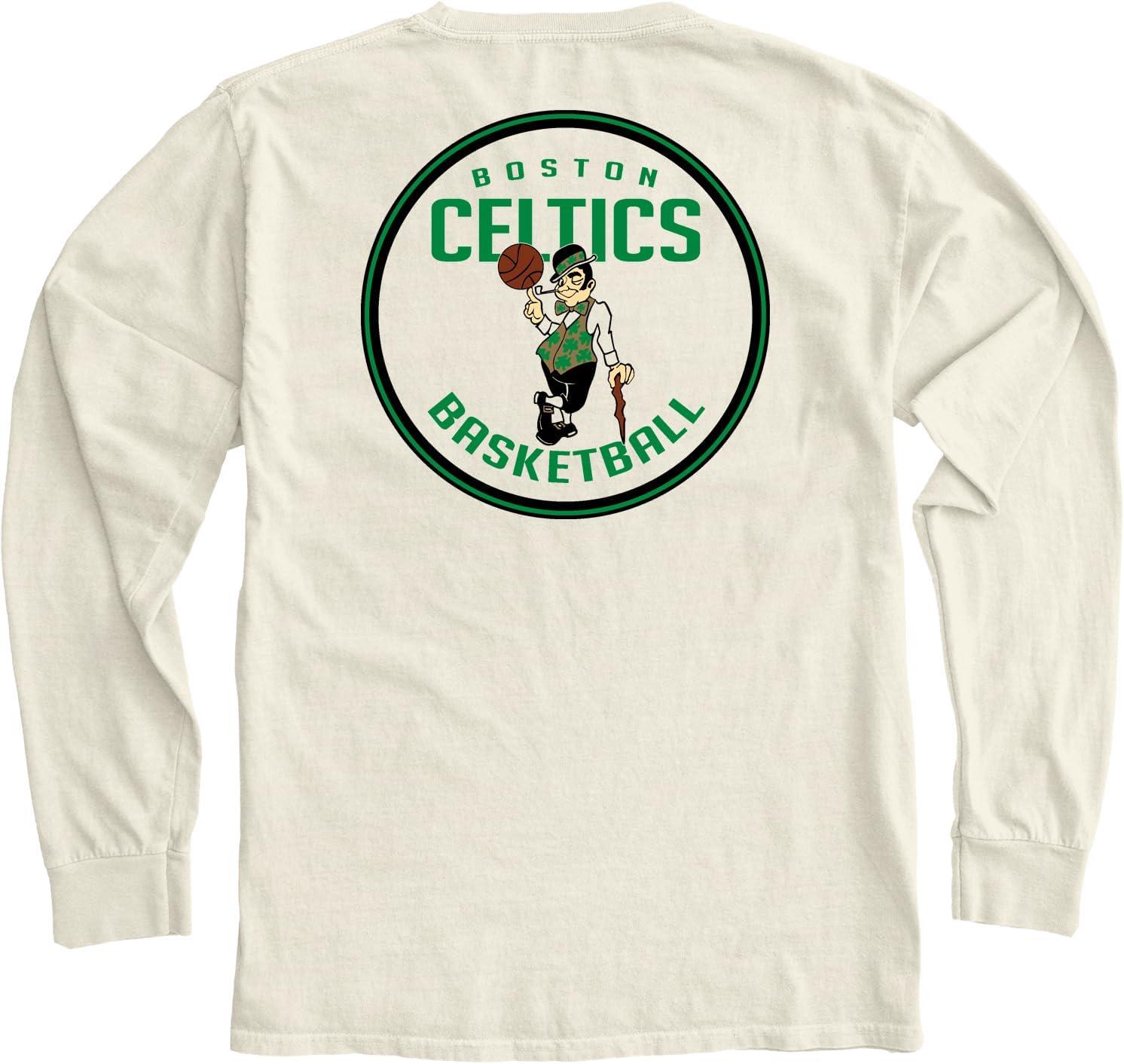 imageBlue 84 NBA UnisexAdult NBA Officially Licensed Long Sleeve TShirt Ringspun FrontBack IvoryIvory