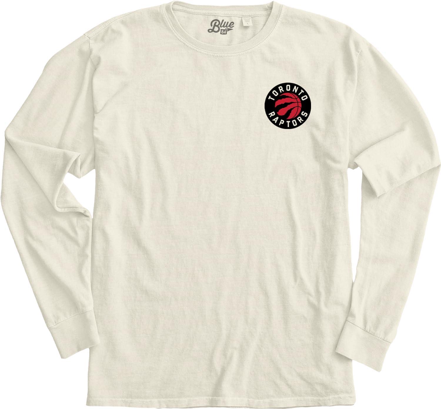 imageBlue 84 NBA UnisexAdult NBA Officially Licensed Long Sleeve TShirt Ringspun FrontBack IvoryIvory