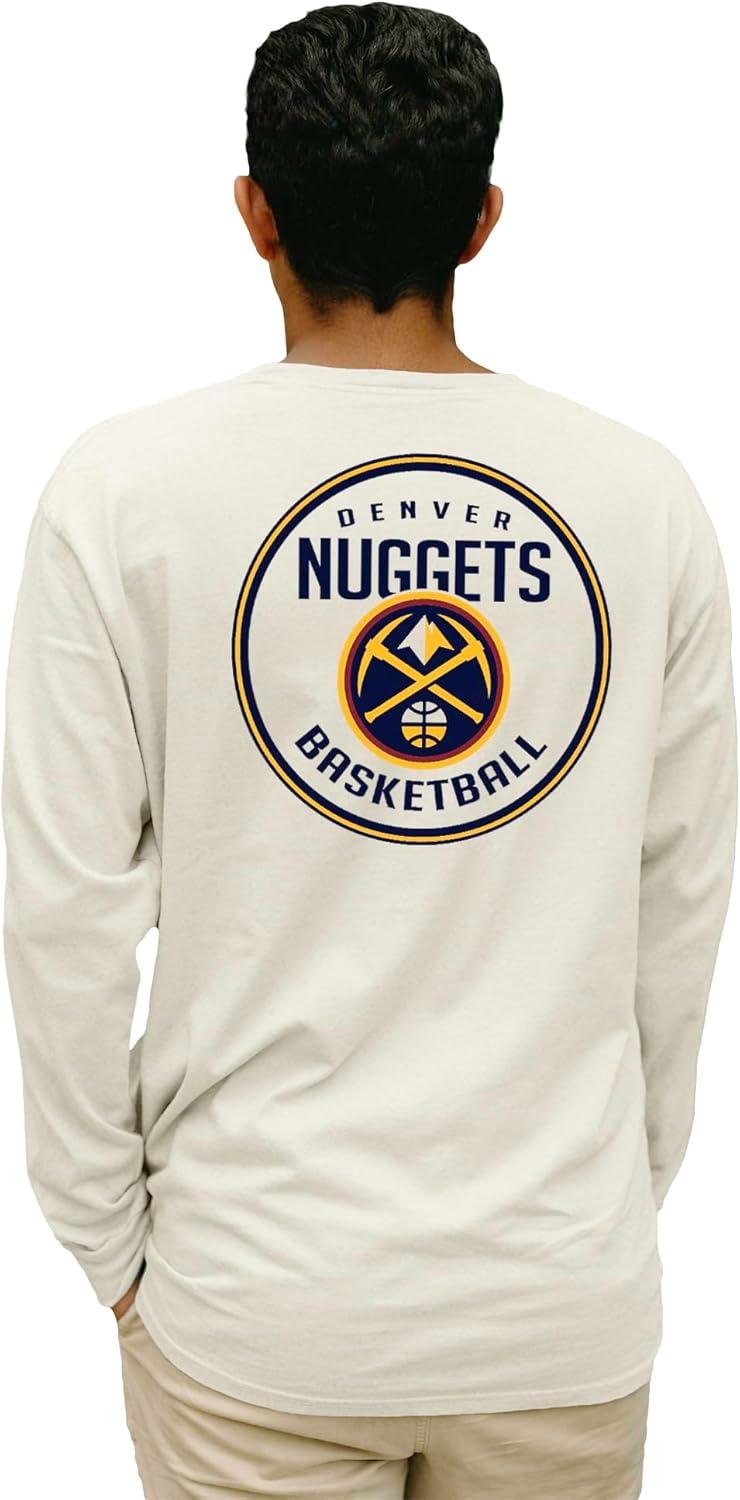 imageBlue 84 NBA UnisexAdult NBA Officially Licensed Long Sleeve TShirt Ringspun FrontBack IvoryIvory