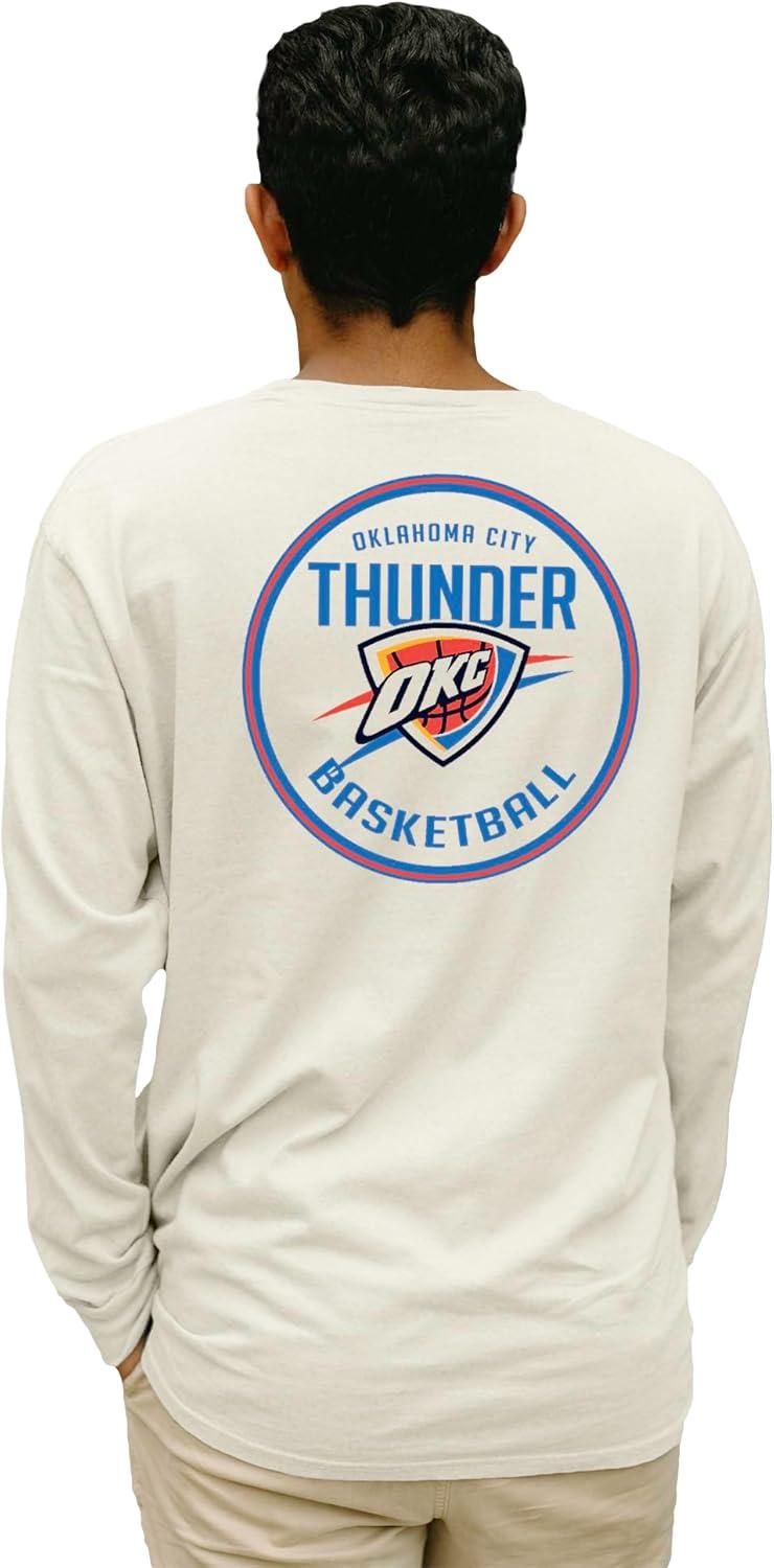 imageBlue 84 NBA UnisexAdult NBA Officially Licensed Long Sleeve TShirt Ringspun FrontBack IvoryIvory