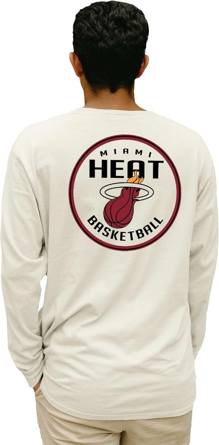 imageBlue 84 NBA UnisexAdult NBA Officially Licensed Long Sleeve TShirt Ringspun FrontBack IvoryIvory