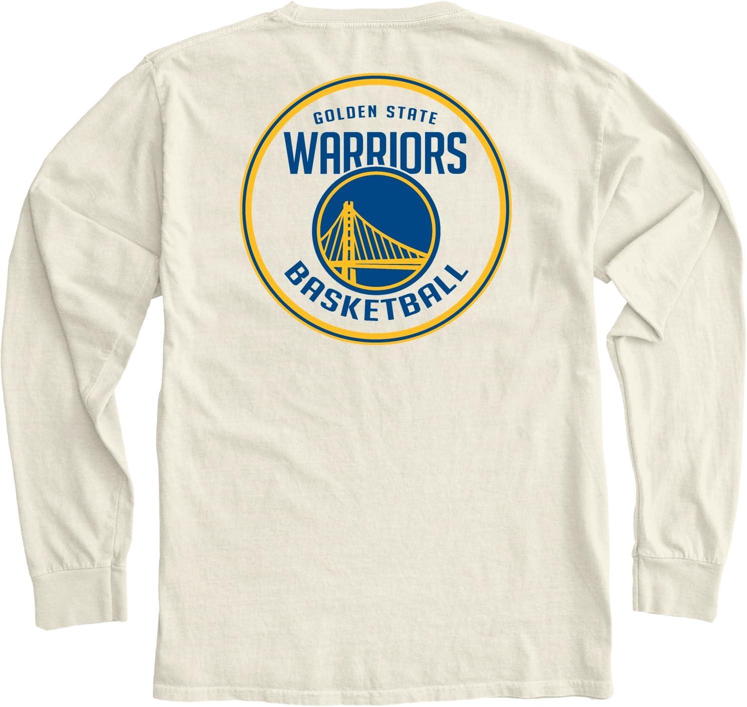 imageBlue 84 NBA UnisexAdult NBA Officially Licensed Long Sleeve TShirt Ringspun FrontBack IvoryIvory