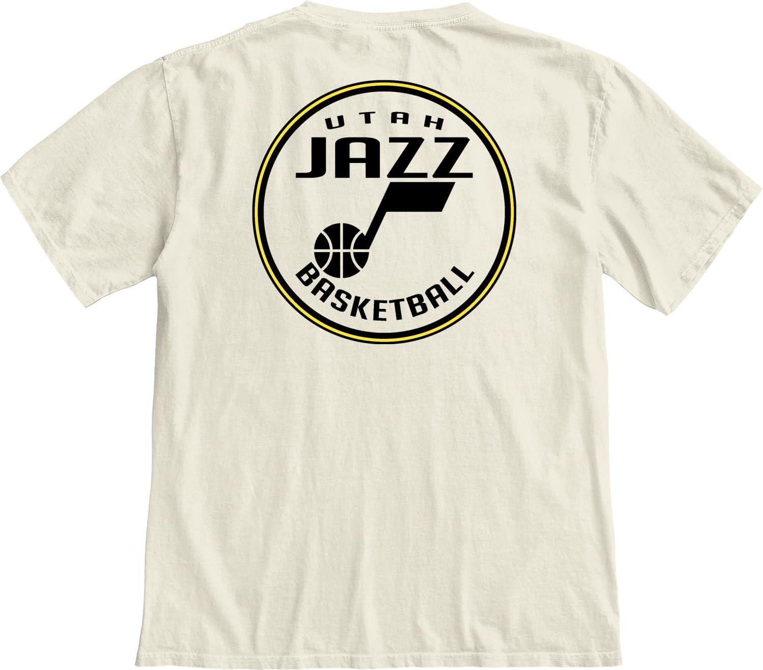 imageBlue 84 NBA UnisexAdult NBA Officially Licensed TShirt Ringspun FrontBack IvoryIvory