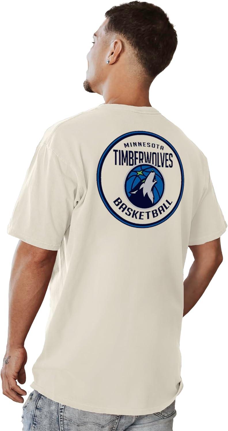 imageBlue 84 NBA UnisexAdult NBA Officially Licensed TShirt Ringspun FrontBack IvoryIvory