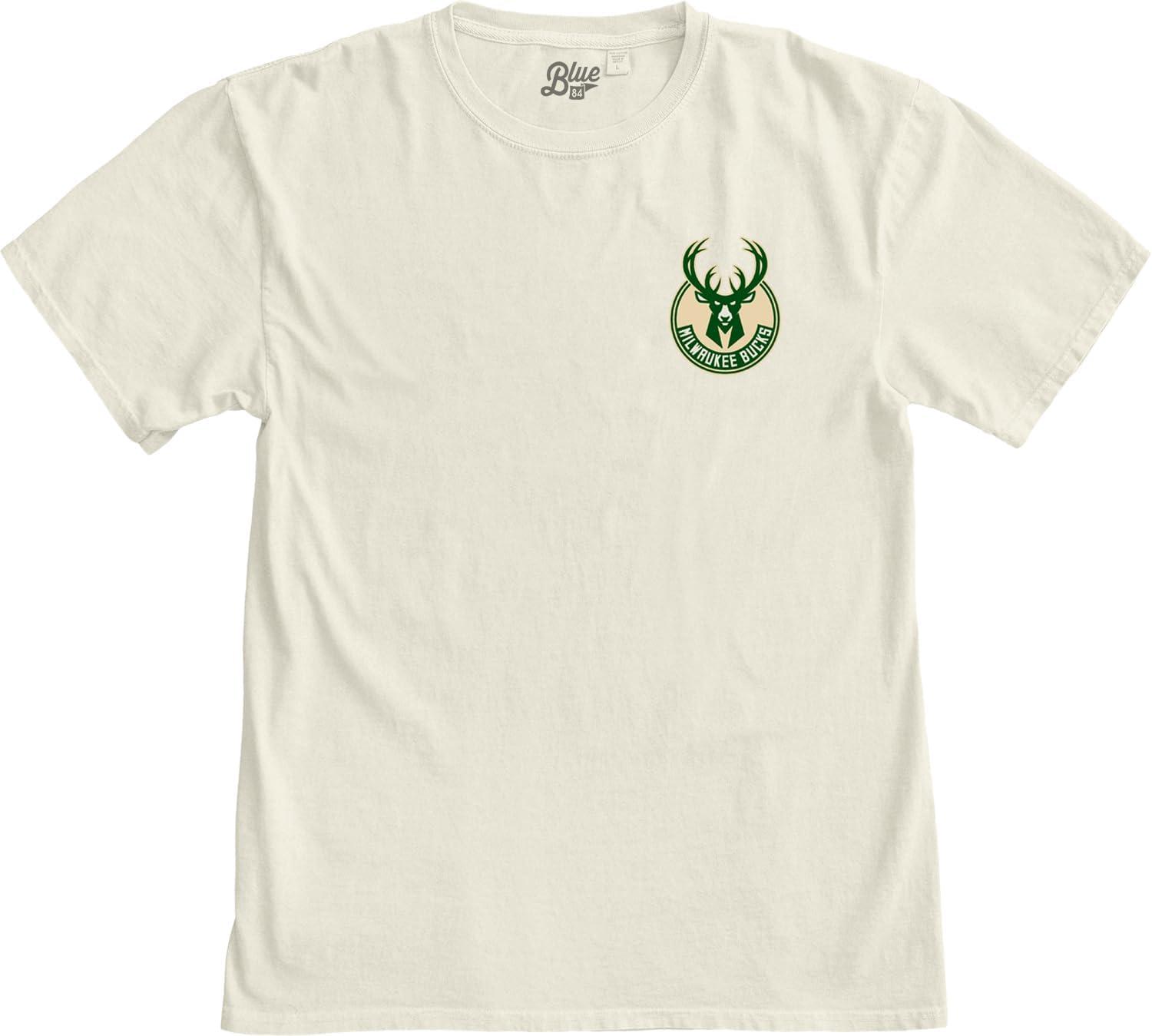 imageBlue 84 NBA UnisexAdult NBA Officially Licensed TShirt Ringspun FrontBack IvoryIvory