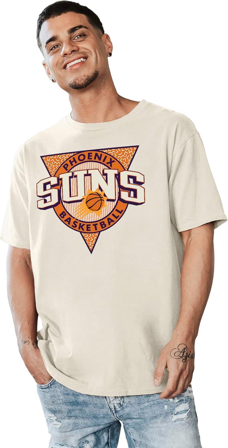 imageBlue 84 NBA UnisexAdult NBA Officially Licensed TShirt Ringspun Triblock IvoryIvory