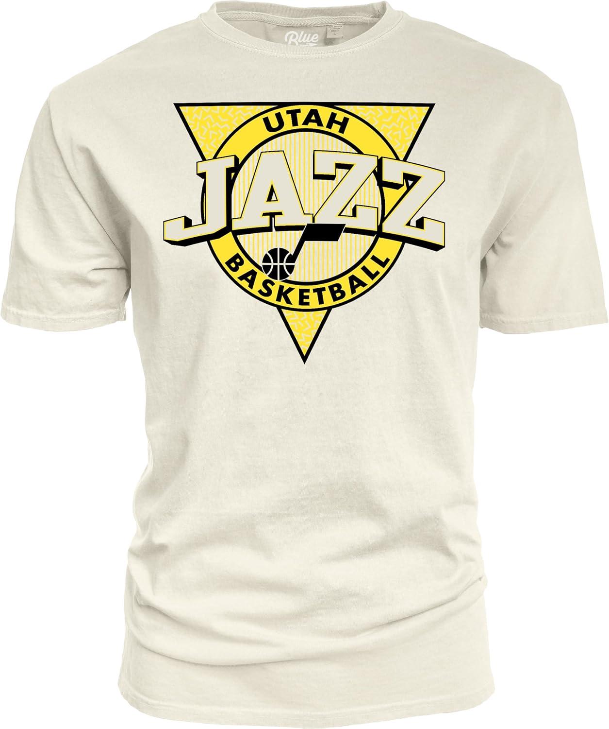 imageBlue 84 NBA UnisexAdult NBA Officially Licensed TShirt Ringspun Triblock IvoryIvory