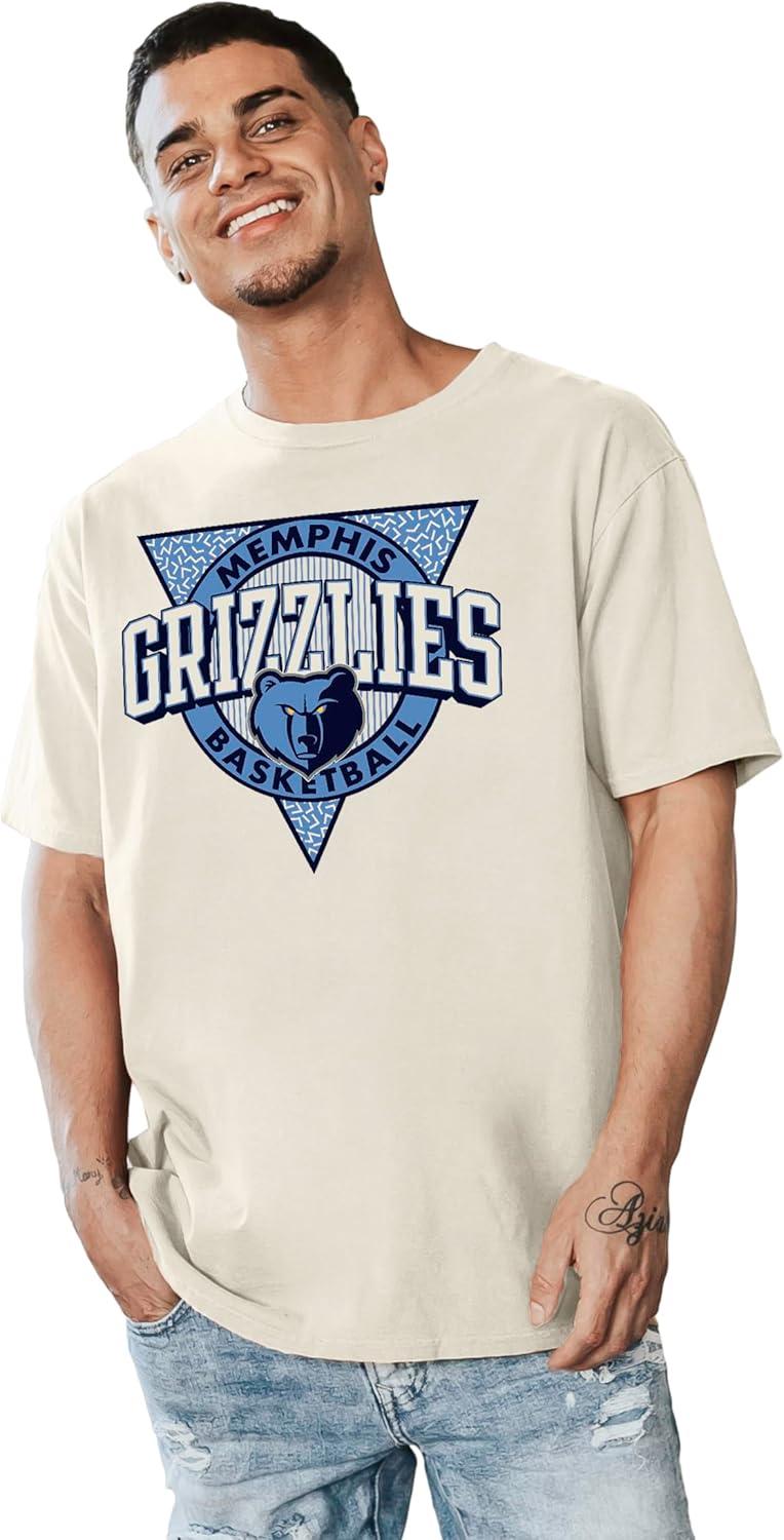 imageBlue 84 NBA UnisexAdult NBA Officially Licensed TShirt Ringspun Triblock IvoryIvory