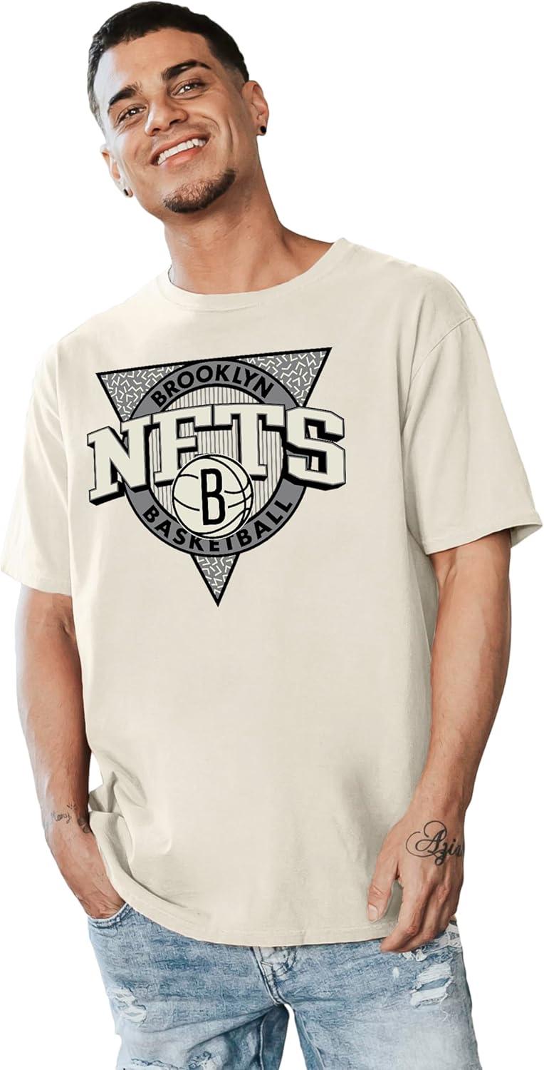 imageBlue 84 NBA UnisexAdult NBA Officially Licensed TShirt Ringspun Triblock IvoryIvory