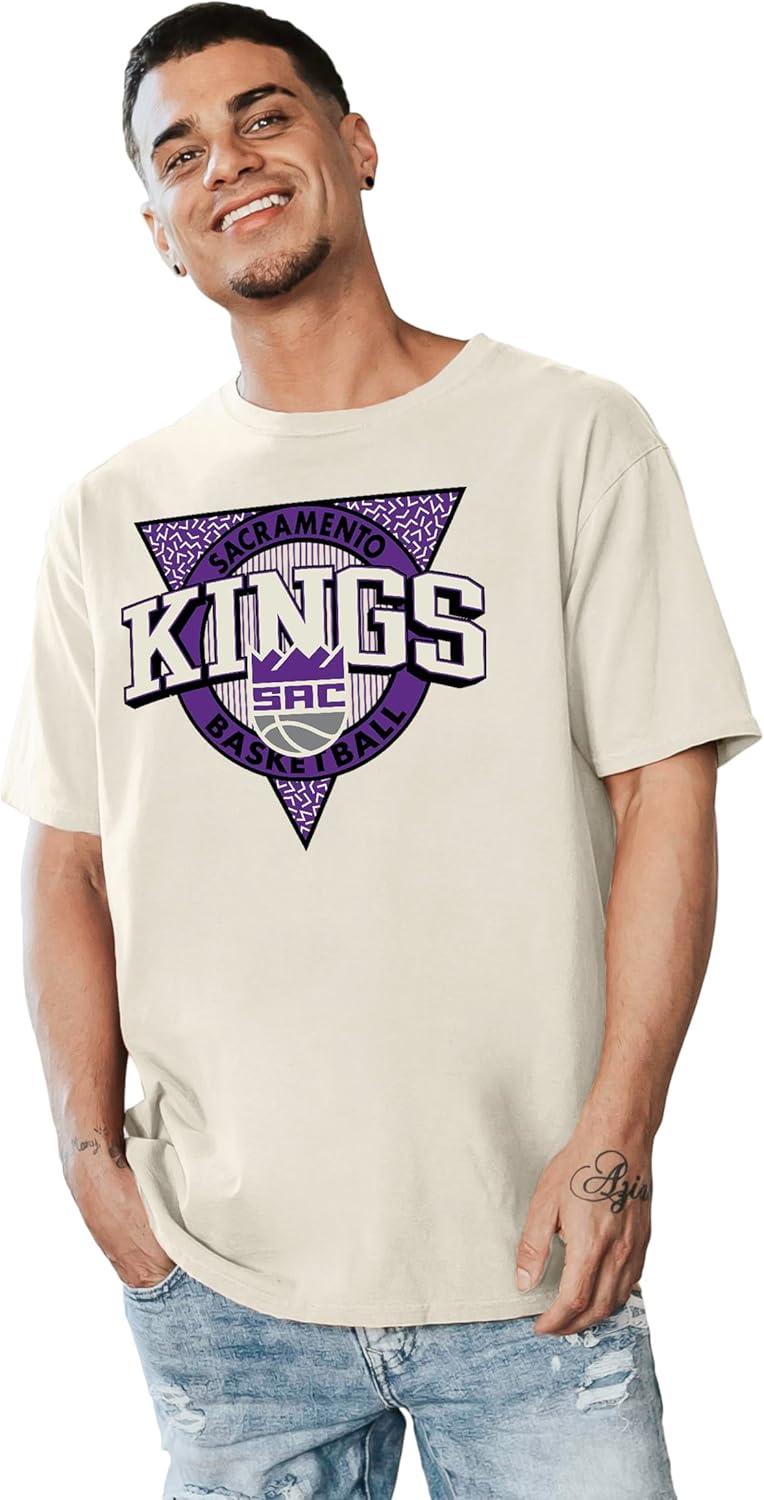 imageBlue 84 NBA UnisexAdult NBA Officially Licensed TShirt Ringspun Triblock IvoryIvory