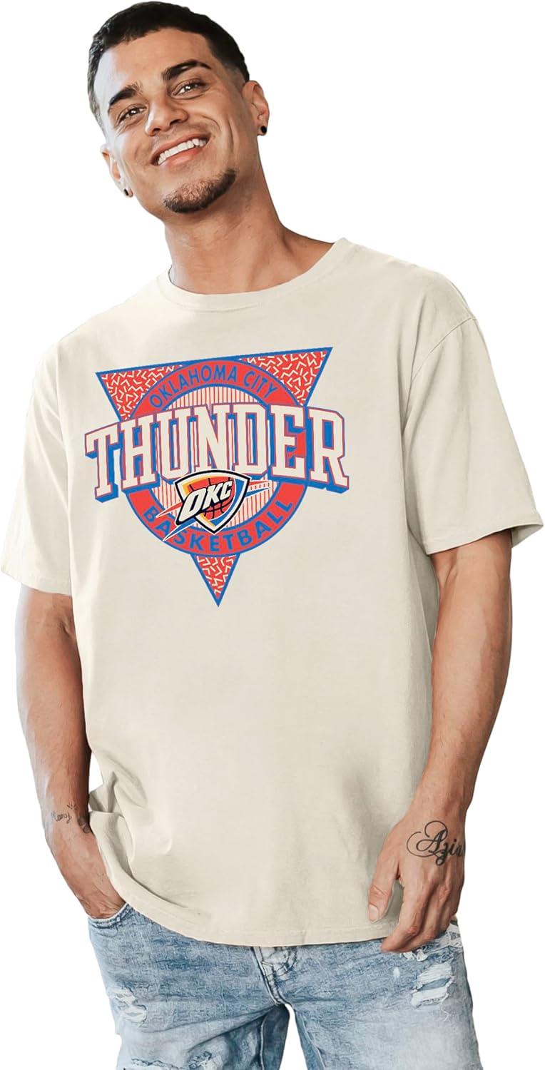 imageBlue 84 NBA UnisexAdult NBA Officially Licensed TShirt Ringspun Triblock IvoryIvory