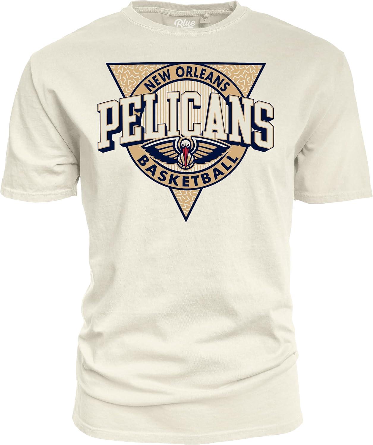 imageBlue 84 NBA UnisexAdult NBA Officially Licensed TShirt Ringspun Triblock IvoryIvory