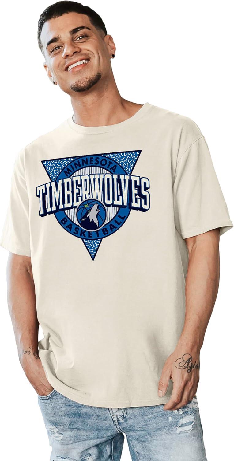 imageBlue 84 NBA UnisexAdult NBA Officially Licensed TShirt Ringspun Triblock IvoryIvory