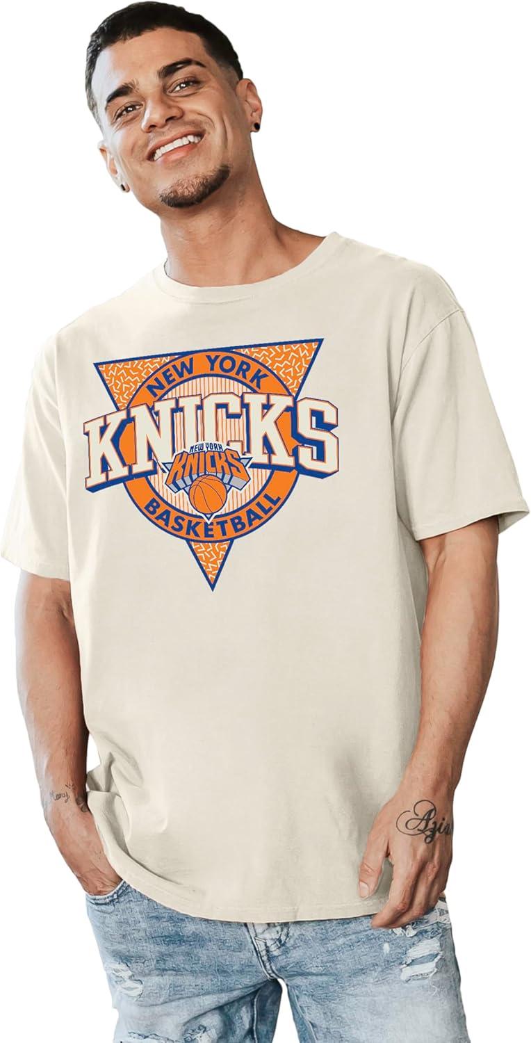 imageBlue 84 NBA UnisexAdult NBA Officially Licensed TShirt Ringspun Triblock IvoryIvory