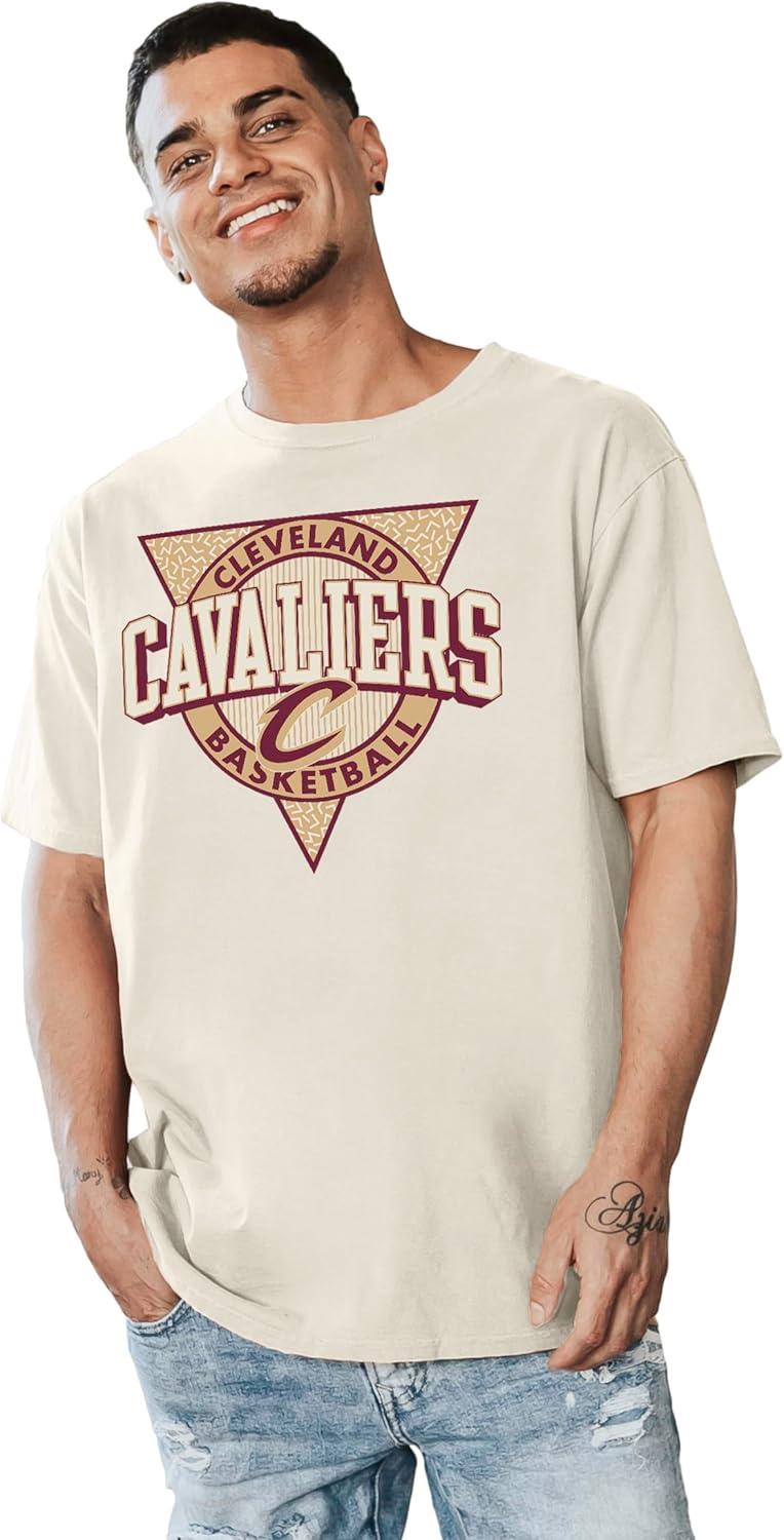 imageBlue 84 NBA UnisexAdult NBA Officially Licensed TShirt Ringspun Triblock IvoryIvory