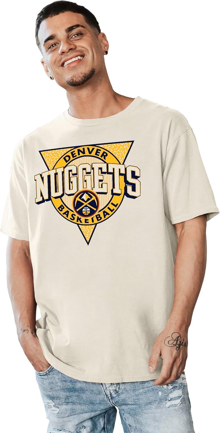 imageBlue 84 NBA UnisexAdult NBA Officially Licensed TShirt Ringspun Triblock IvoryIvory