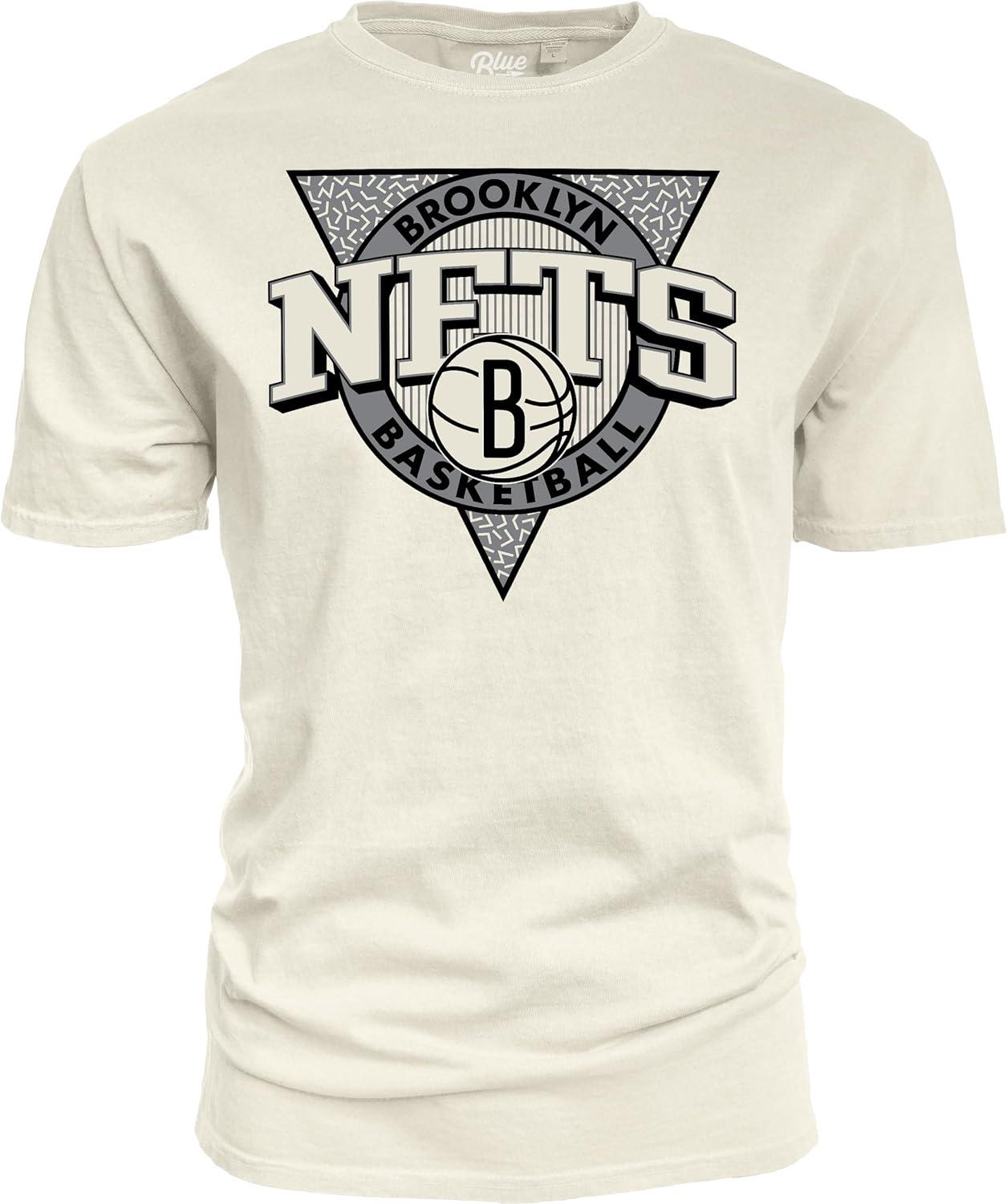 imageBlue 84 NBA UnisexAdult NBA Officially Licensed TShirt Ringspun Triblock IvoryIvory