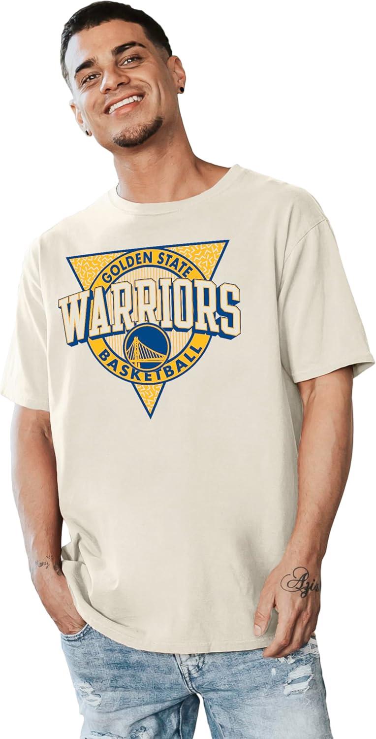 imageBlue 84 NBA UnisexAdult NBA Officially Licensed TShirt Ringspun Triblock IvoryIvory