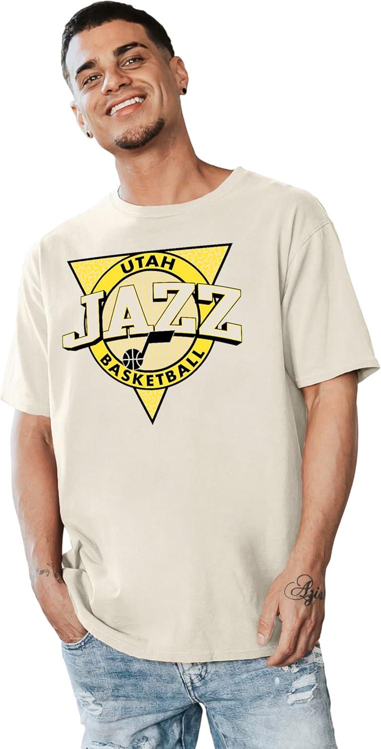 imageBlue 84 NBA UnisexAdult NBA Officially Licensed TShirt Ringspun Triblock IvoryIvory