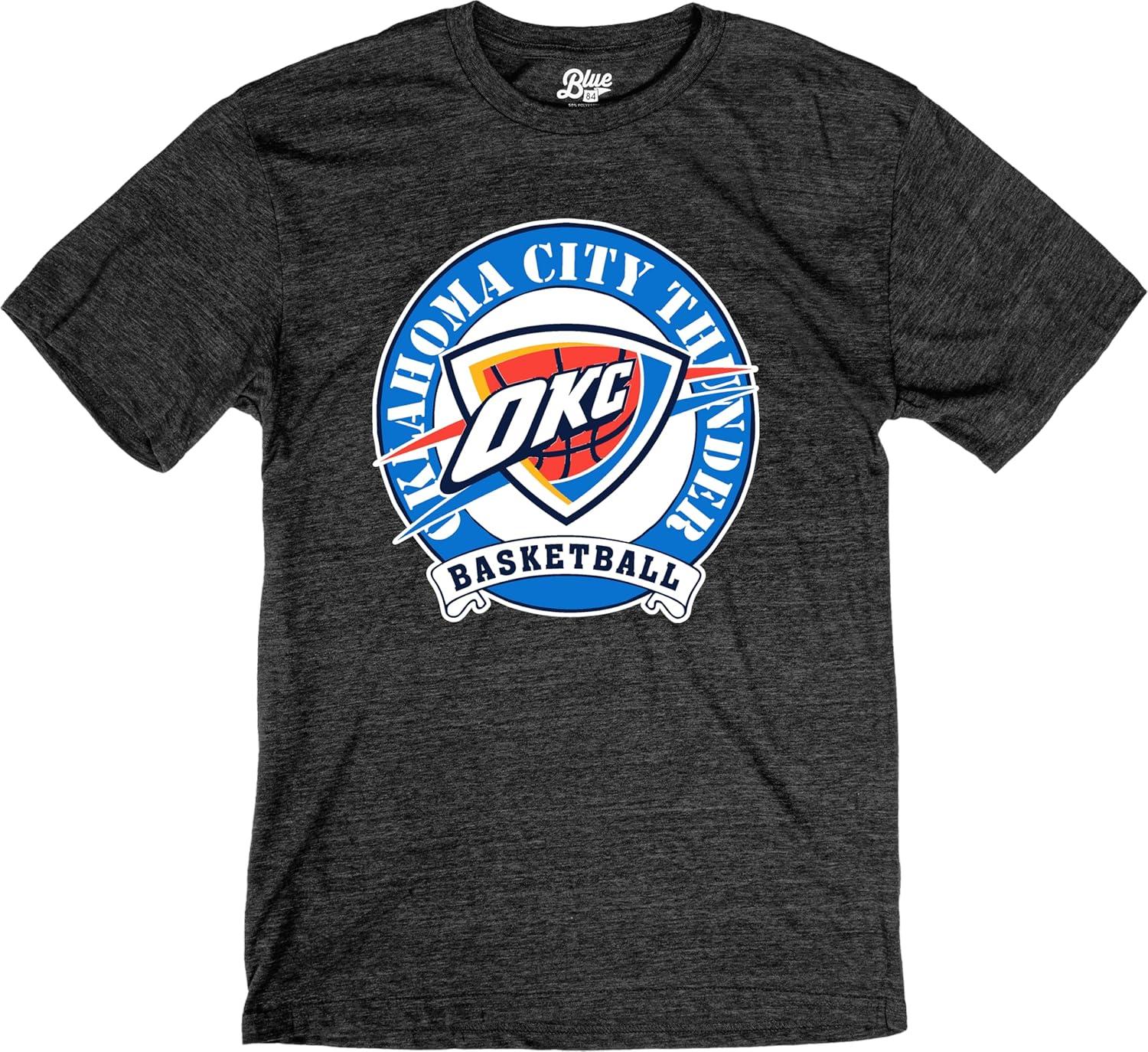 imageBlue 84 NBA UnisexAdult NBA Officially Licensed TriBlend TShirt BlackBlack