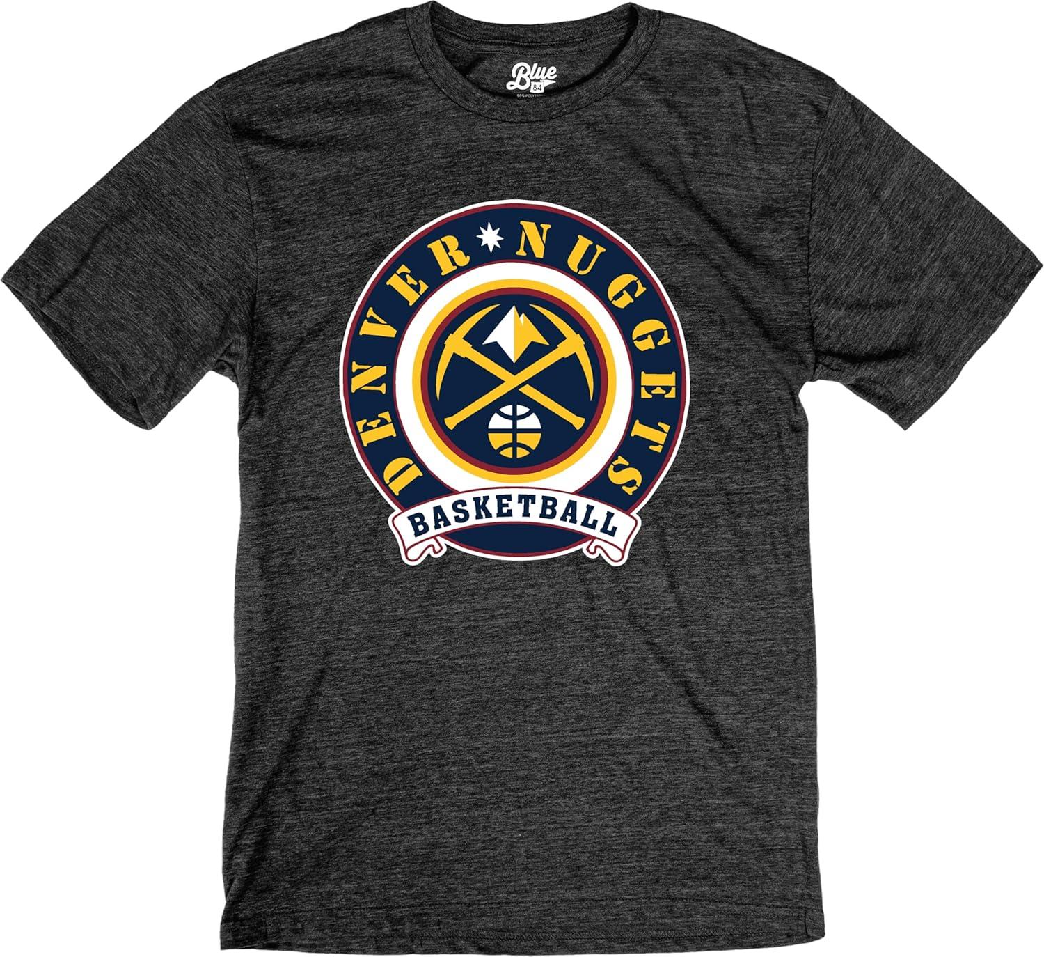 imageBlue 84 NBA UnisexAdult NBA Officially Licensed TriBlend TShirt BlackBlack