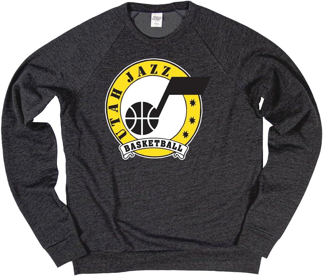 imageBlue 84 NBA unisexadult Nba Officially Licensed Triblend Crewneck Sweatshirt BlackBlack