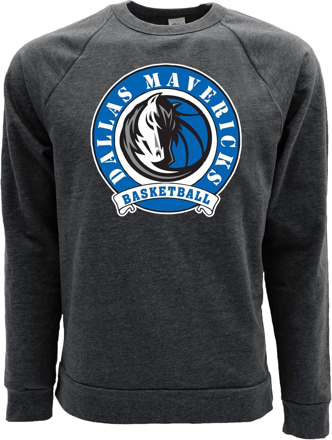 imageBlue 84 NBA unisexadult Nba Officially Licensed Triblend Crewneck Sweatshirt BlackBlack