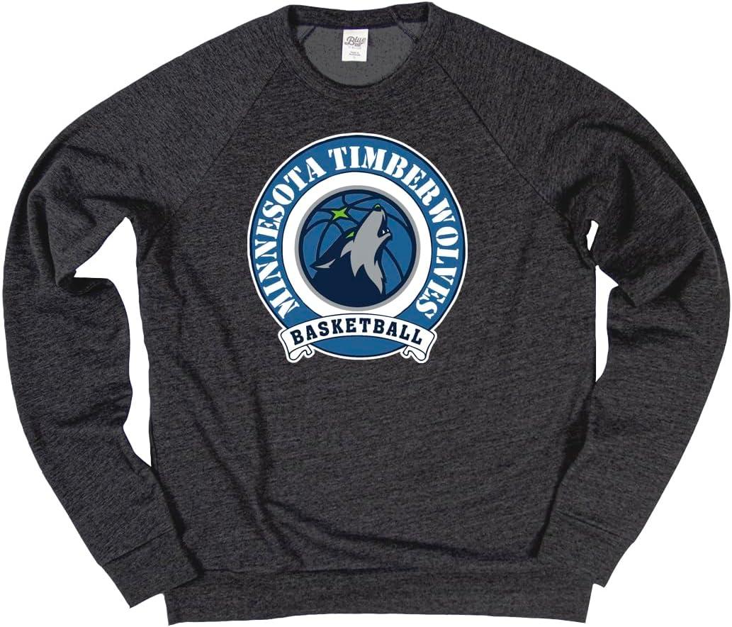 imageBlue 84 NBA unisexadult Nba Officially Licensed Triblend Crewneck Sweatshirt BlackBlack